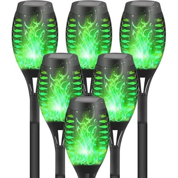 Solar Lights Outdoor Waterperoof Green,6 Pack Halloween Decorations - Picture 8 of 8